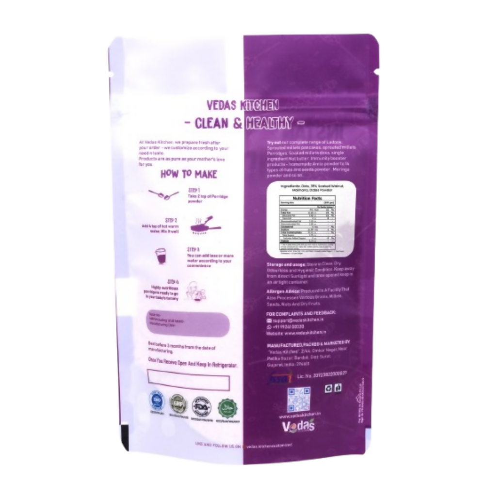 Vedas Kitchen Oats Walnut Instant Porridge | Grocsy