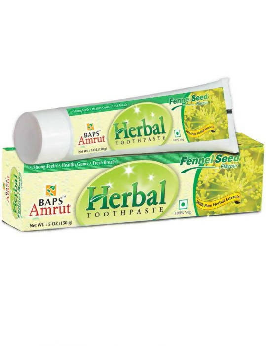 Baps Amrut Herbal Toothpaste Fennel seed Flavour | Grocsy