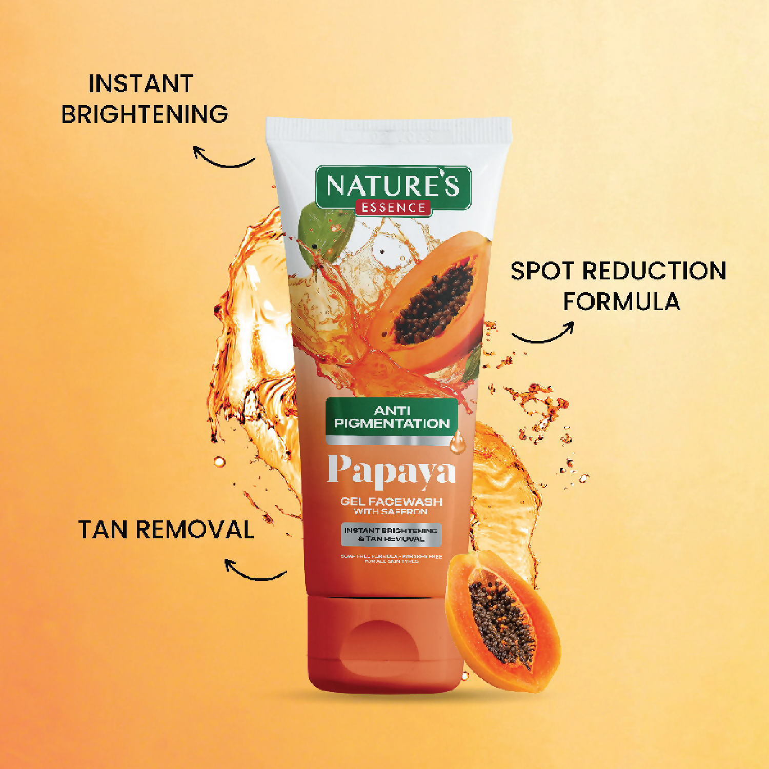 Nature's Essence Anti-Pigmentation Papaya Gel Face Wash | Grocsy