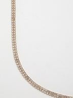 NVR Women's Rose Gold-Polished AD-Studded Double Layered Kamarbandh Waist Chain | Grocsy