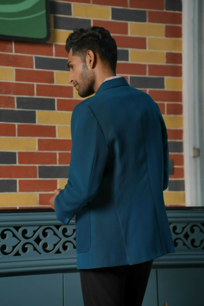 Teal Blue Smart-Casual Co-Ord Set by Hilo Design | Grocsy