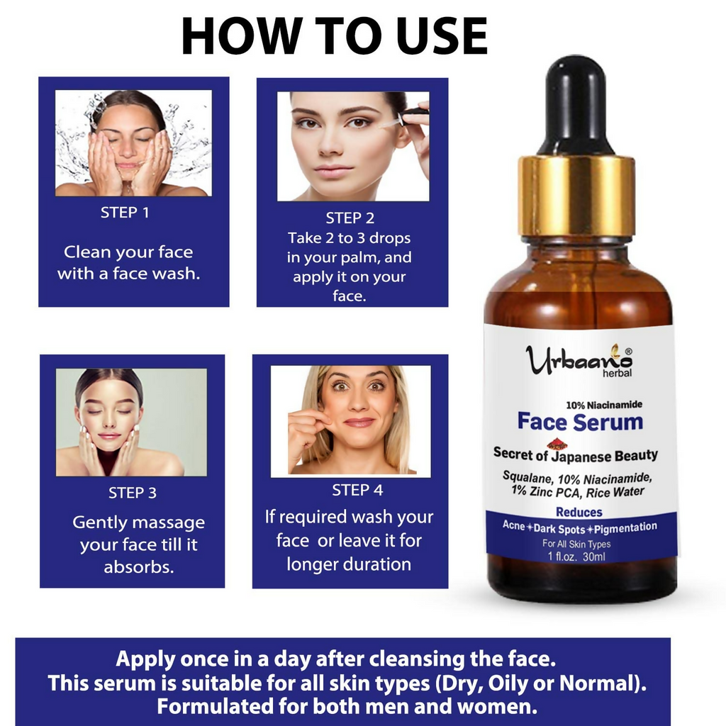 Urbaano Herbal 10% Niacinamide Serum | Grocsy