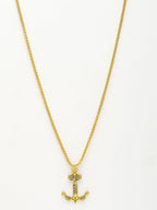 NVR Men's Gold-Polished Stainless Steel Pendant with Chain | Grocsy
