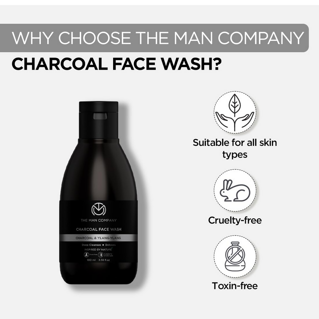 The Man Company Activated Charcoal Face Wash For Men | Grocsy