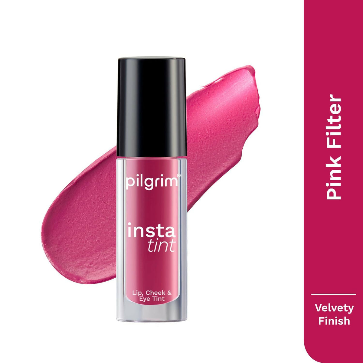 Pilgrim 3 In 1 Lip, Cheek And Eye Tint With Goodness Of Spanish - Pink Filter - 01 | Grocsy