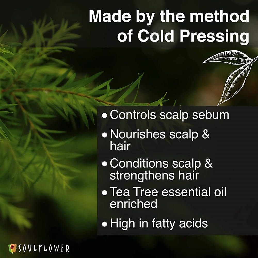 Soulflower Pure & Natural Tea Tree Oil Scalp & Dandruff Care | Grocsy