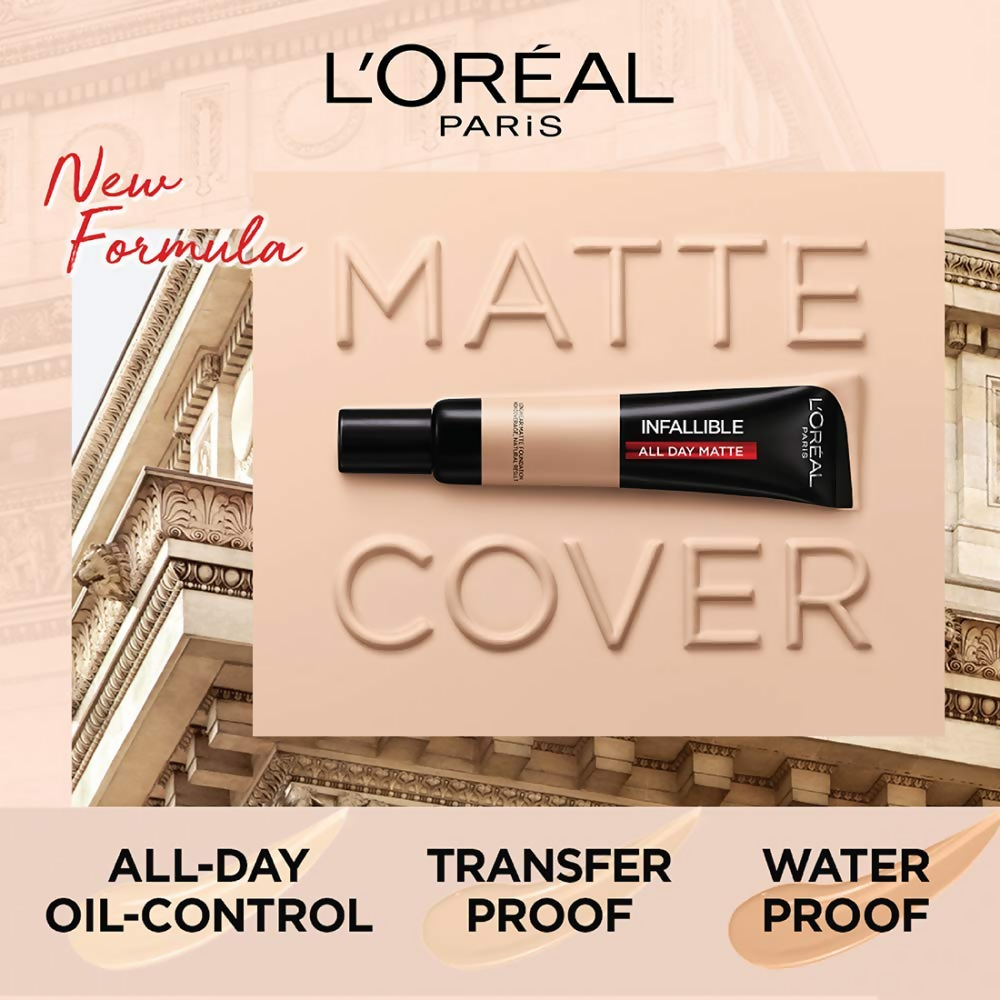 L'Oreal Paris Paris Infallible 24HR Matte Cover Foundation - Natural Rose 125 | Grocsy