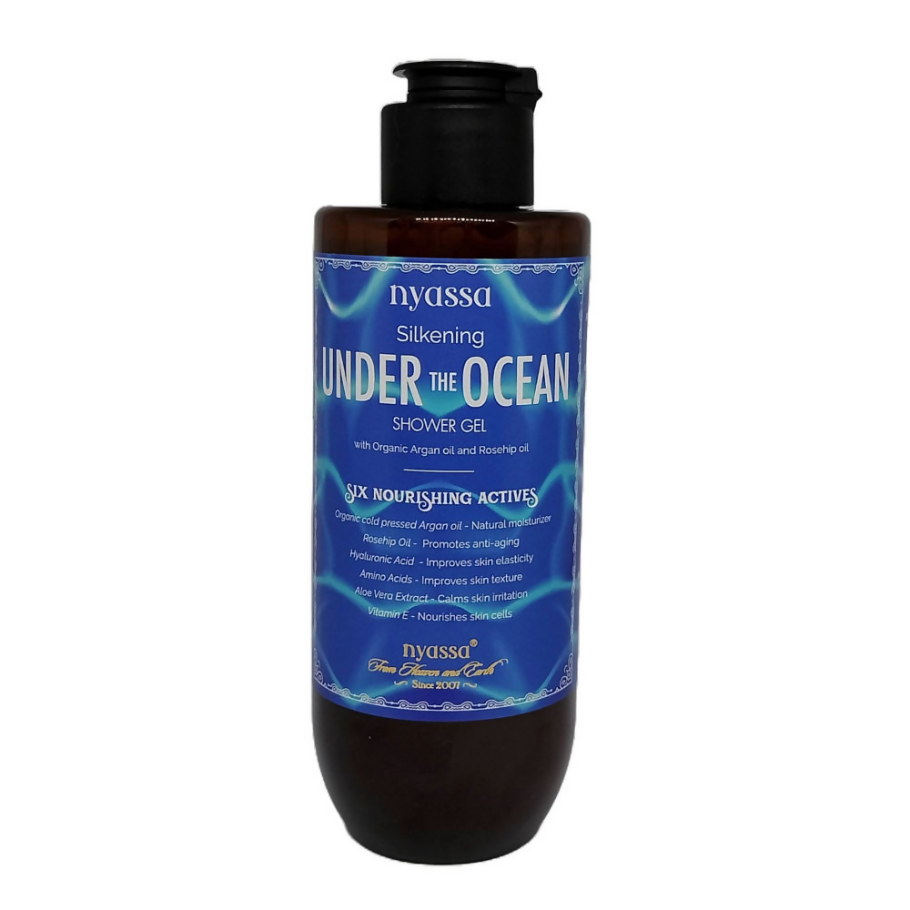 Nyassa Silkening Under The Ocean Shower Gel With Organic Argan Oil And Rosehip Oil | Grocsy