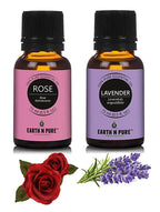 Earth N Pure Lavender & Rose Essential Oils | Grocsy