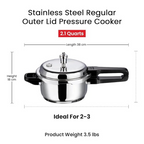 Vinod 18/8 Stainless Steel Outer Lid Pressure Cooker | Grocsy