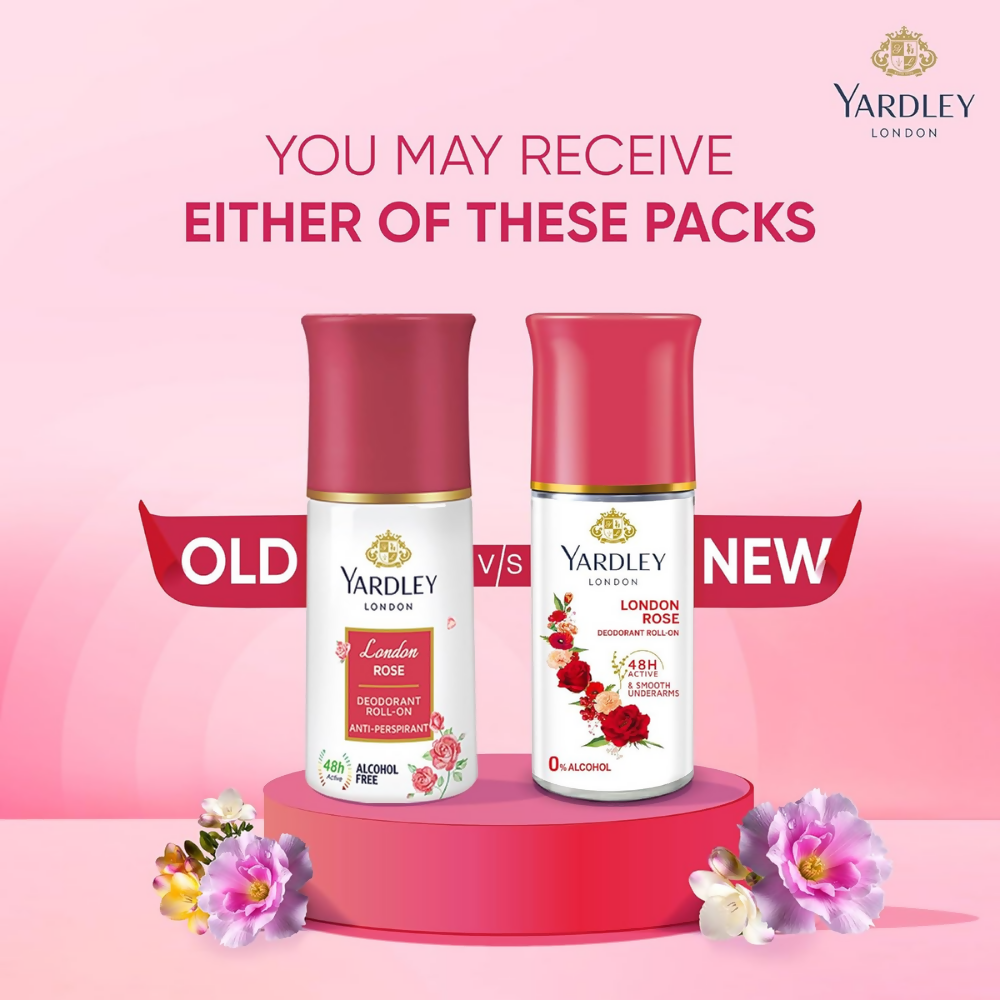 Yardley London Rose Underarm Deodorant Roll On | Grocsy