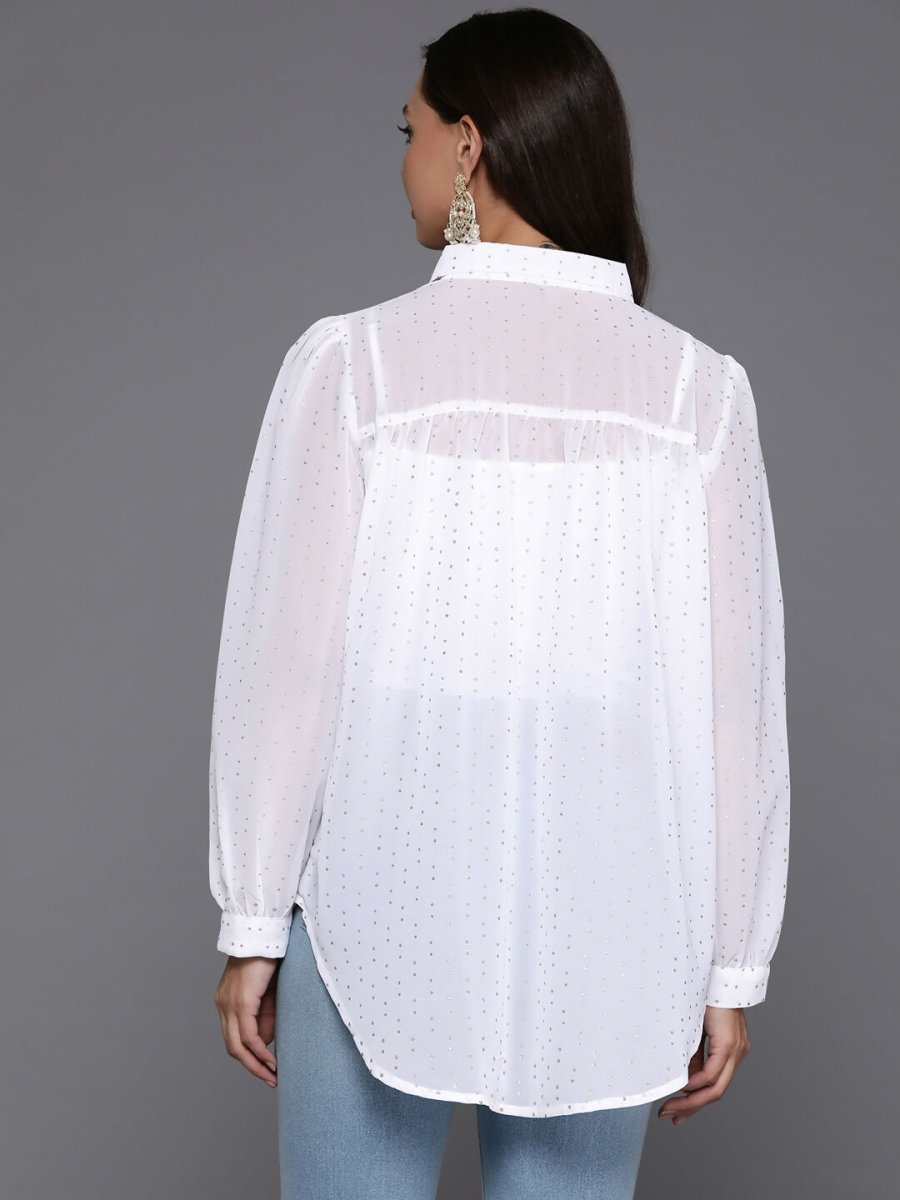 Ahalyaa Women's Traditional Wear Tunic - White | Grocsy