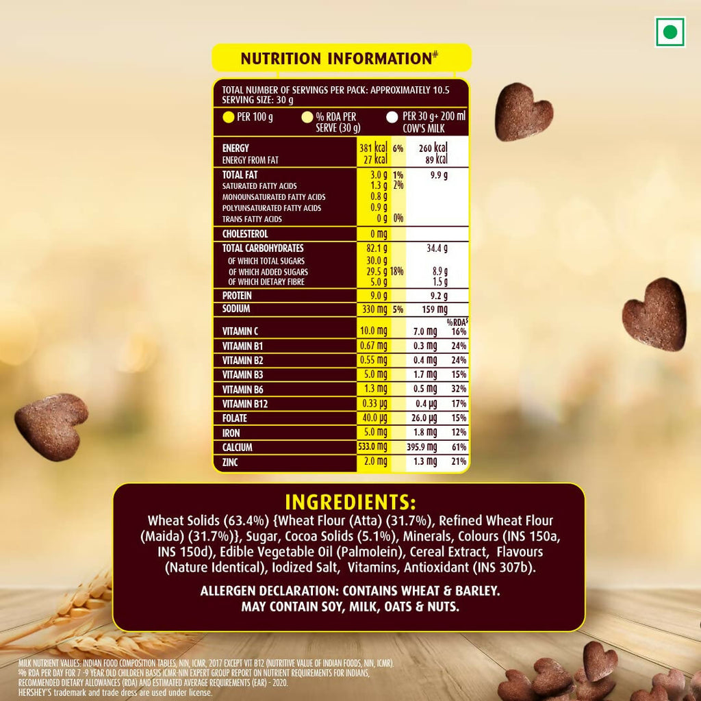 Kellogg’s HERSHEY’S Chocos with Power of 5+, Chocolatey Breakfast Cereal for Kids | Grocsy