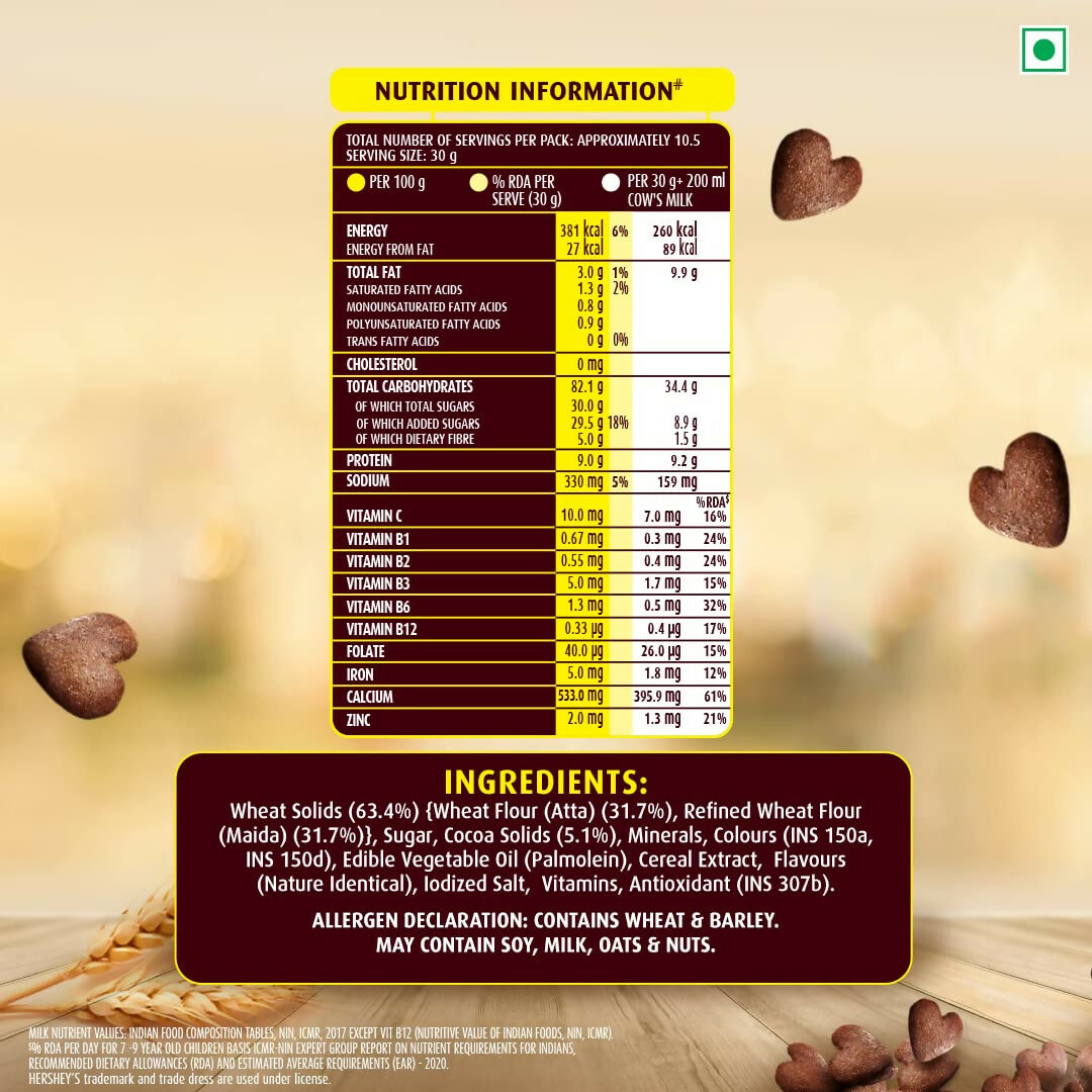 Kellogg’s HERSHEY’S Chocos with Power of 5+, Chocolatey Breakfast Cereal for Kids | Grocsy