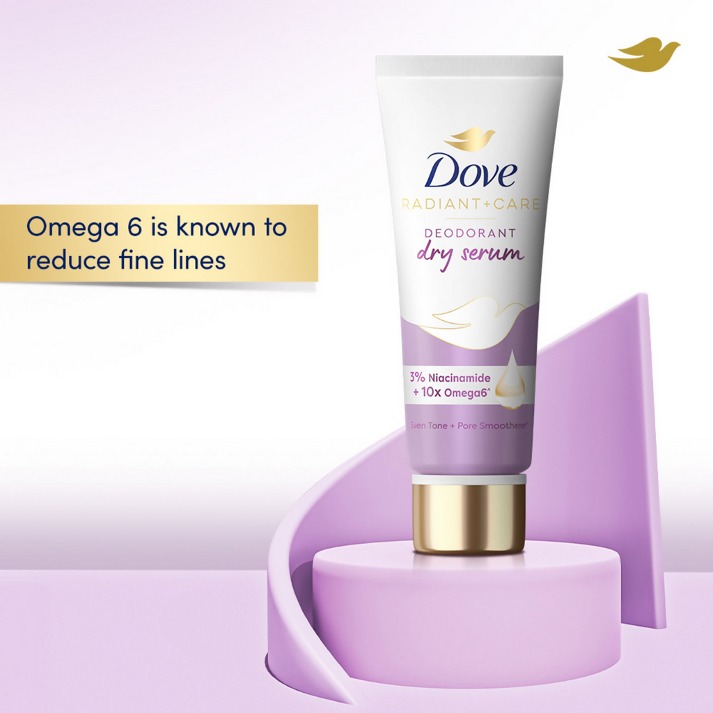 Dove Radiant + Care Deodorant Dry Serum with 3% Niacinamide & 10x Omega6 | Grocsy