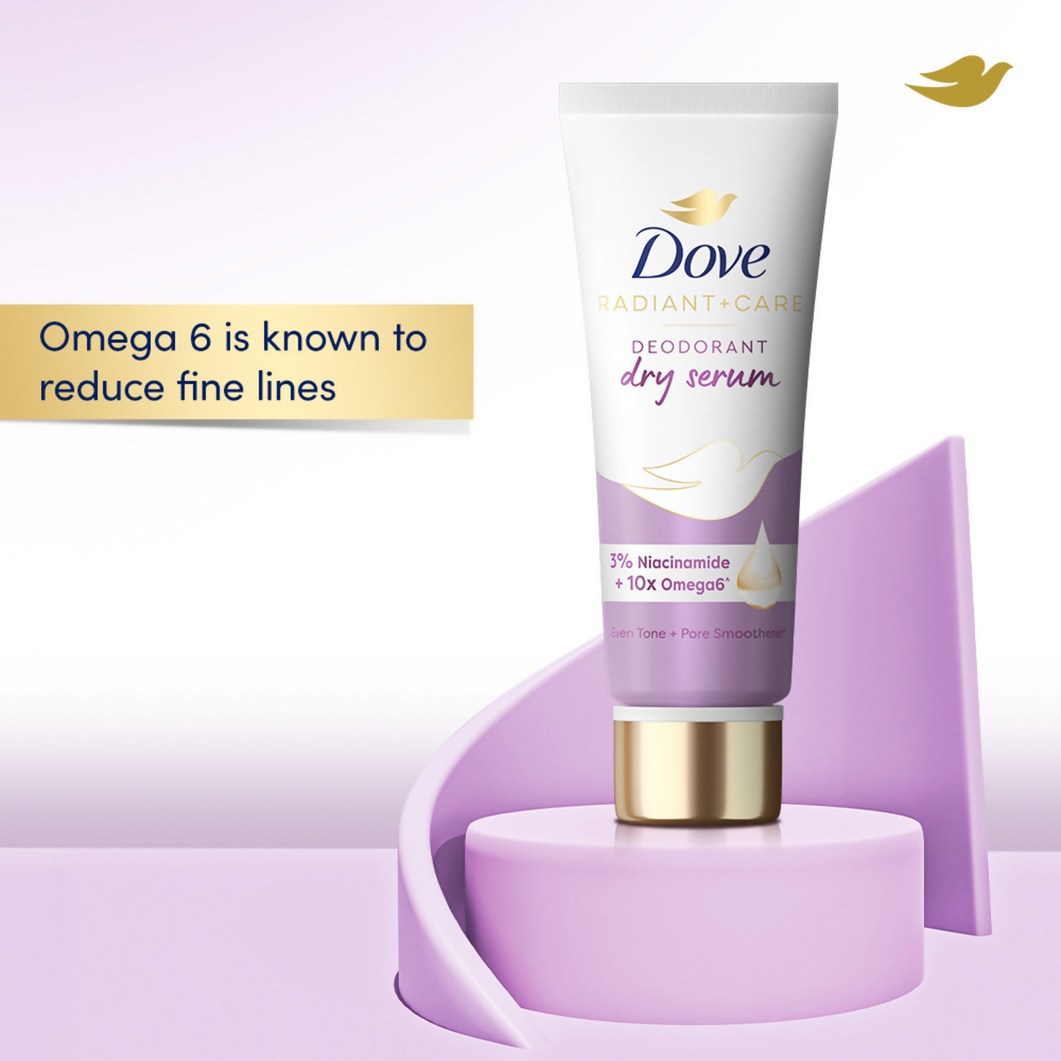 Dove Radiant + Care Deodorant Dry Serum with 3% Niacinamide & 10x Omega6 | Grocsy
