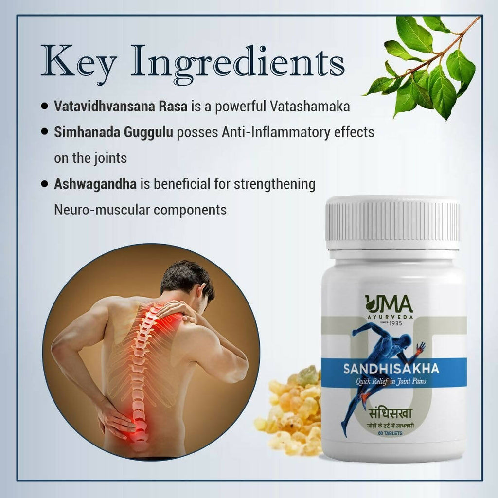 Uma Ayurveda Sandhisakha Ayurvedic Tablets | Grocsy