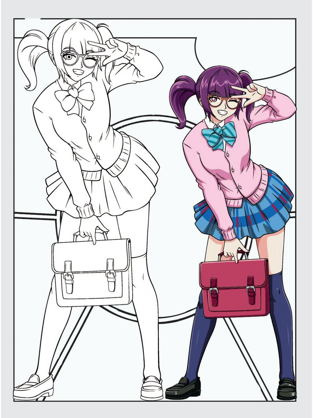 Dreamland Publications Colour Your Own Manga Book 4 With Free Manga Colouring Poster For Kids | Grocsy