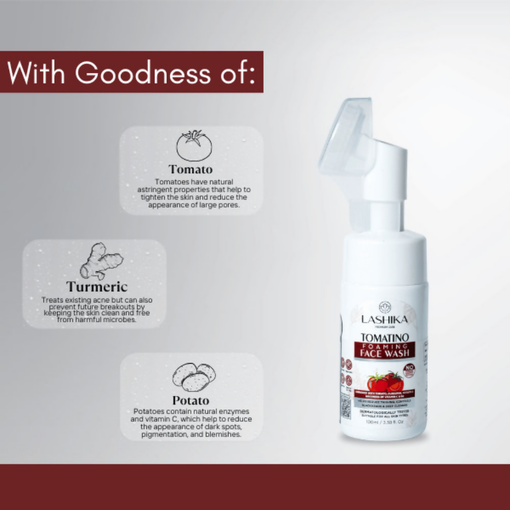 Lashika Tomatino Foaming Face Wash | Grocsy