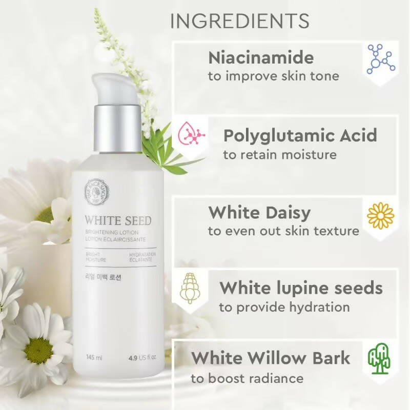 The Face Shop White Seed Brightening Lotion - Korean Skincare | Grocsy