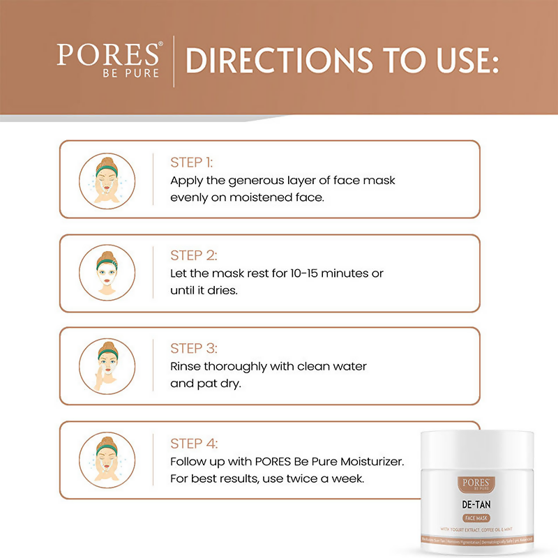Pores Be Pure De-Tan Face Mask | Grocsy