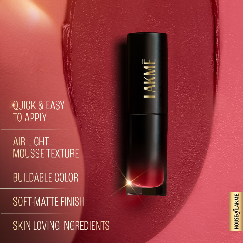 Lakme Xtraordin-Airy One-And-Done Lip, Eye & Cheek Tint - Crimson Kiss | Grocsy