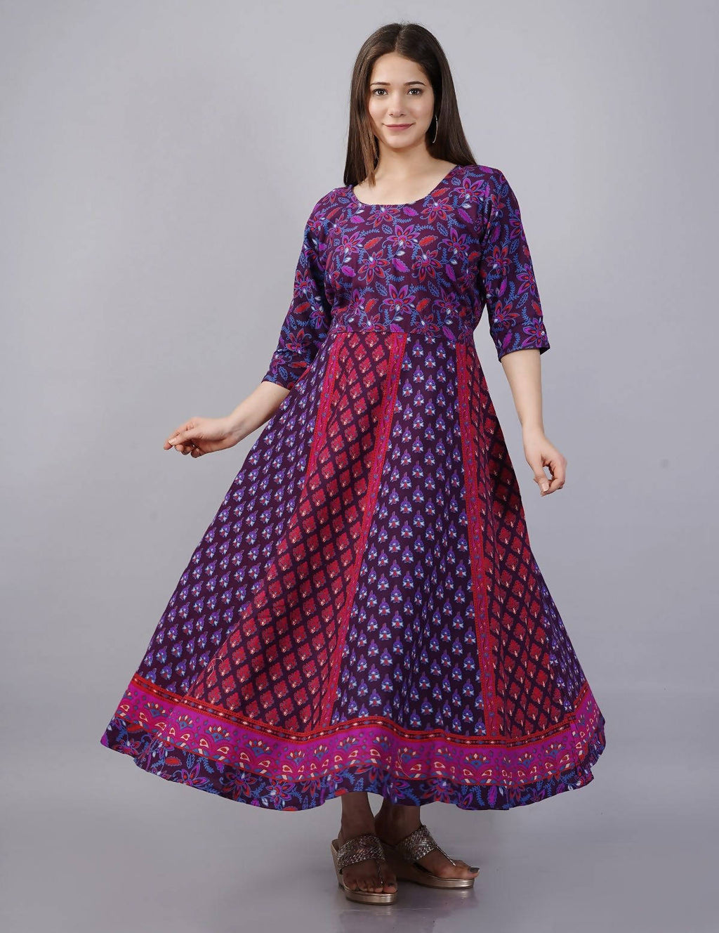 Vamika Multicolor Cotton Printed Party/Casual Wear Kurti (GAM24K) | Grocsy