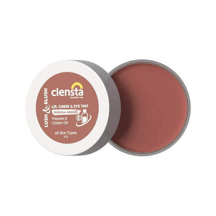 Clensta Lush & Blush Lip, Cheek & Eye Tint 05 Tropical Bronze | Grocsy