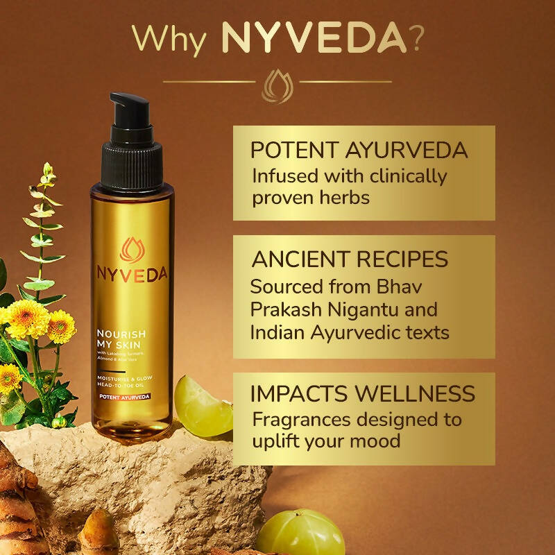 Nyveda Body Oil | Nourish My Skin Moisturise & Glow Head-To-Toe | Grocsy