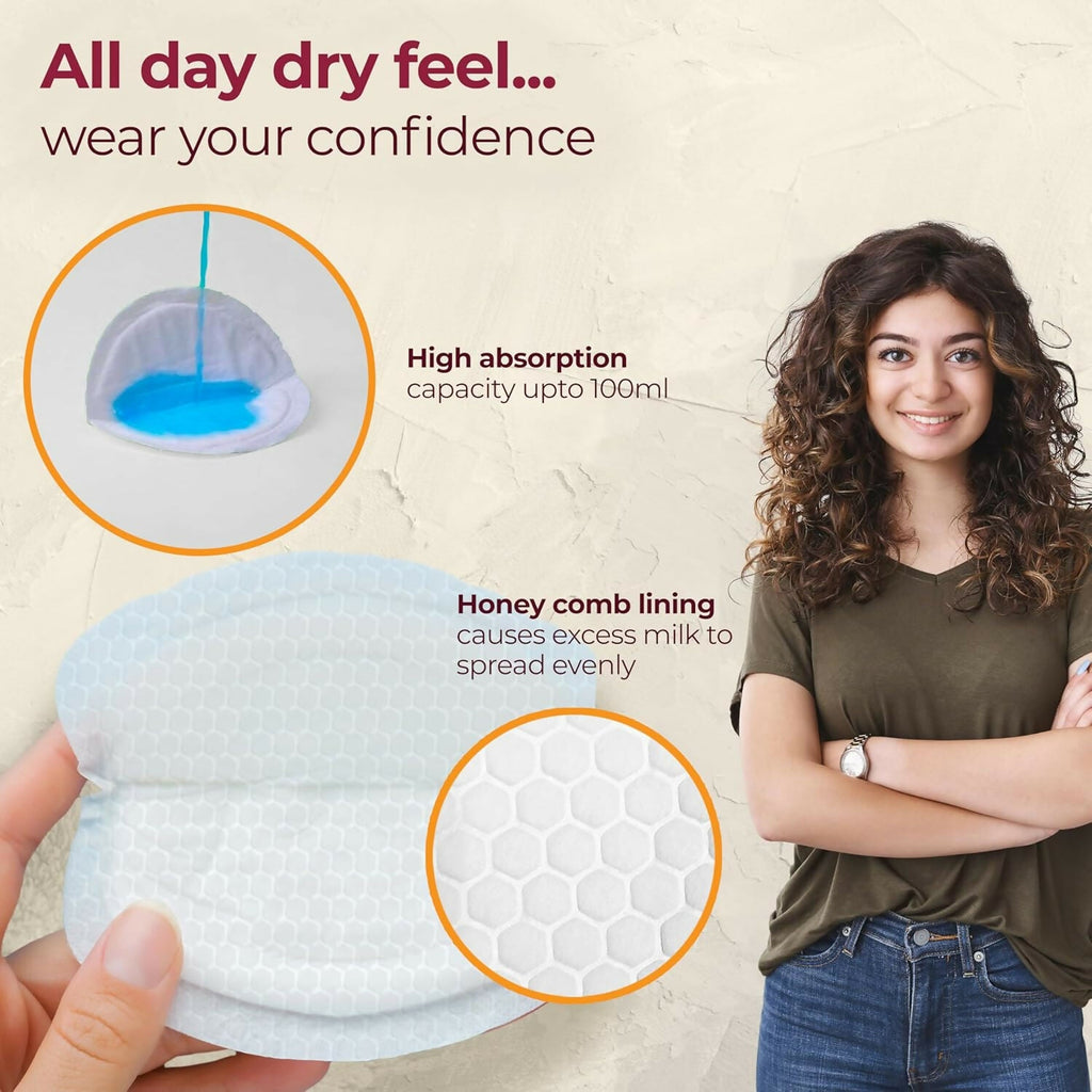 LuvLap Ultra Thin Honeycomb Nursing Breast Pads | Grocsy