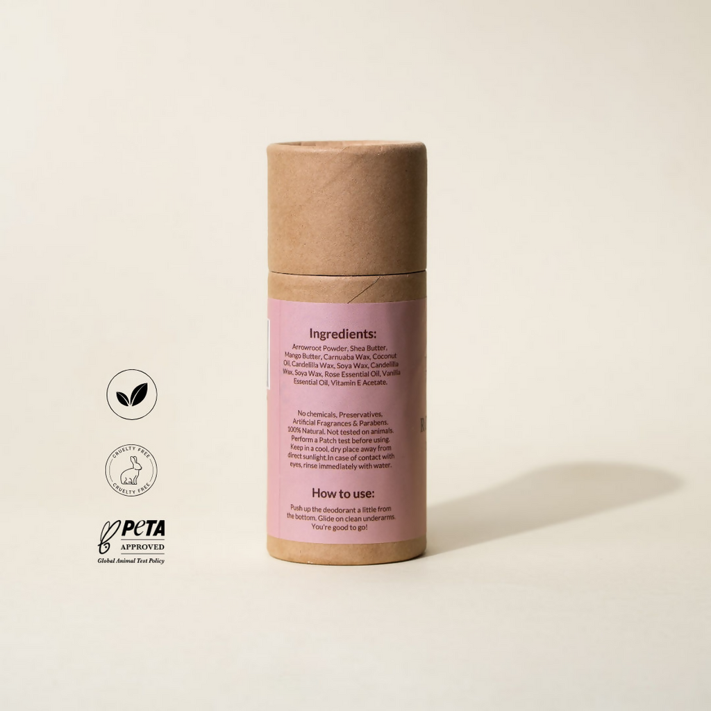 The Bare Bar Rose Vanilla Deodorant | Grocsy