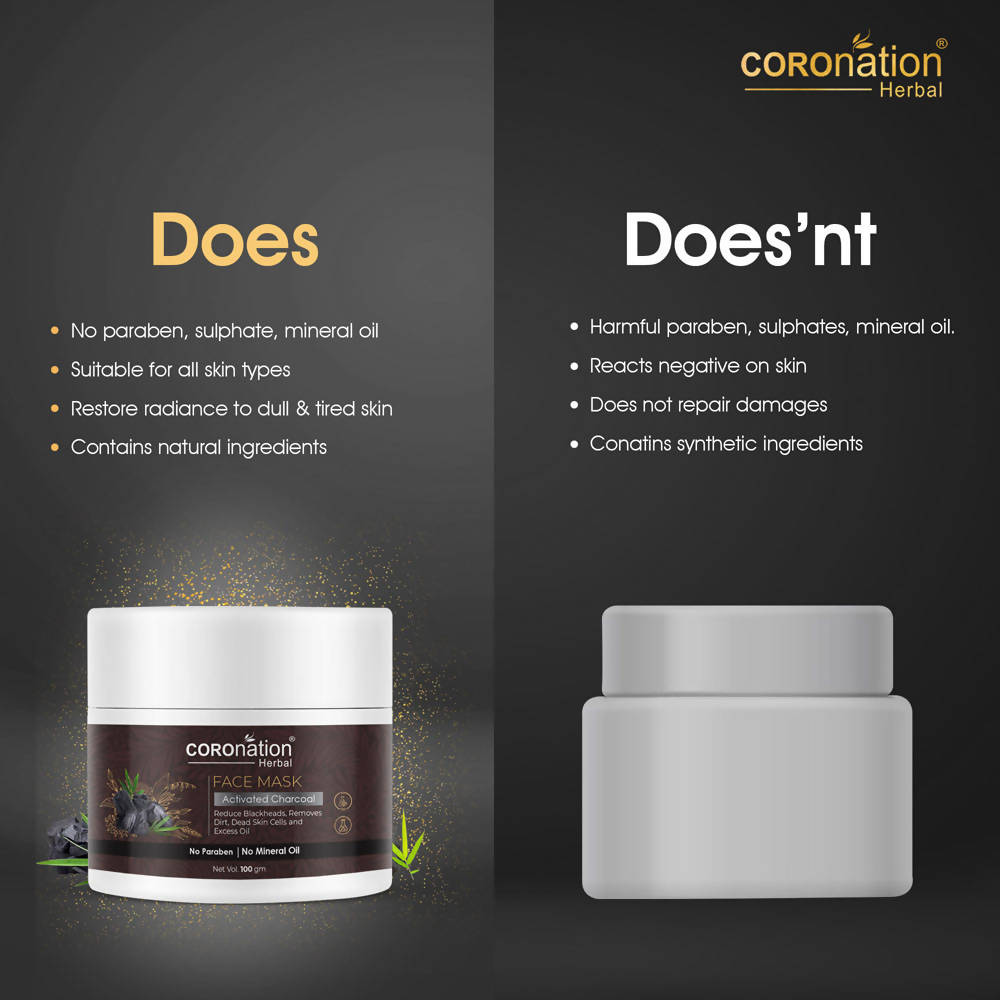 Coronation Herbal Activated Charcoal Face Mask | Grocsy