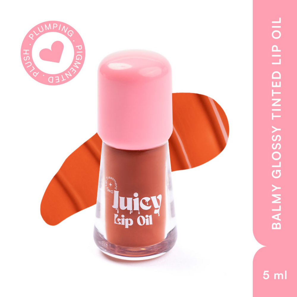 Gush Beauty Balmy Glossy Tinted Lip Oil - Peach Brown | Grocsy