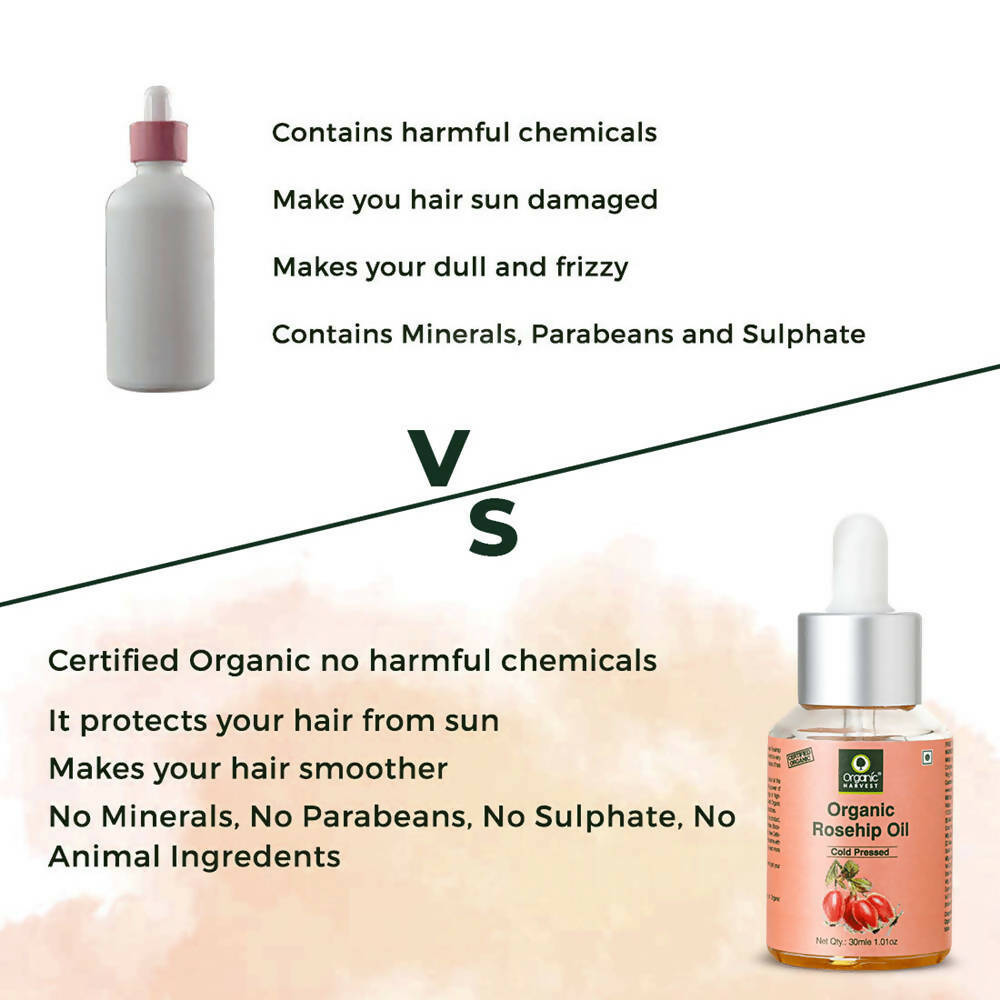 Organic Harvest Cold-Pressed Rosehip Seed Oil | Grocsy