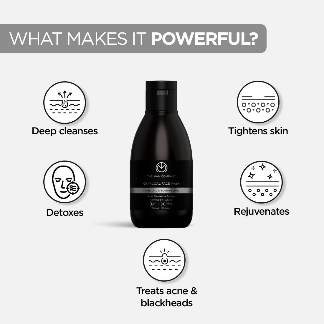 The Man Company Activated Charcoal Face Wash For Men | Grocsy