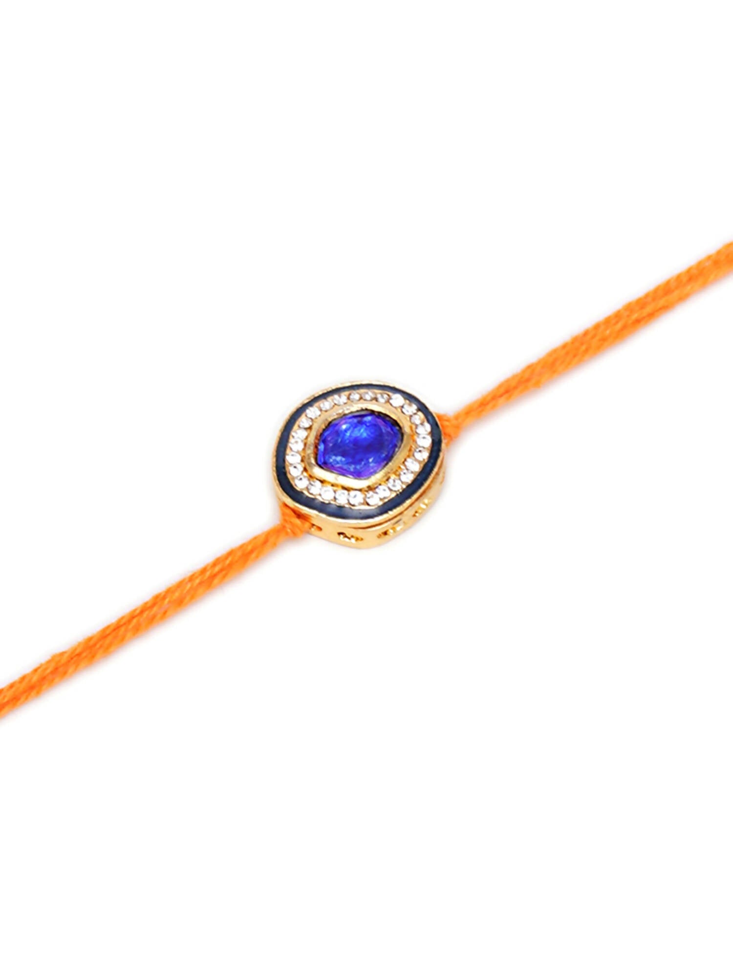 Designer kundan Rakhi - Ruby Raang | Grocsy