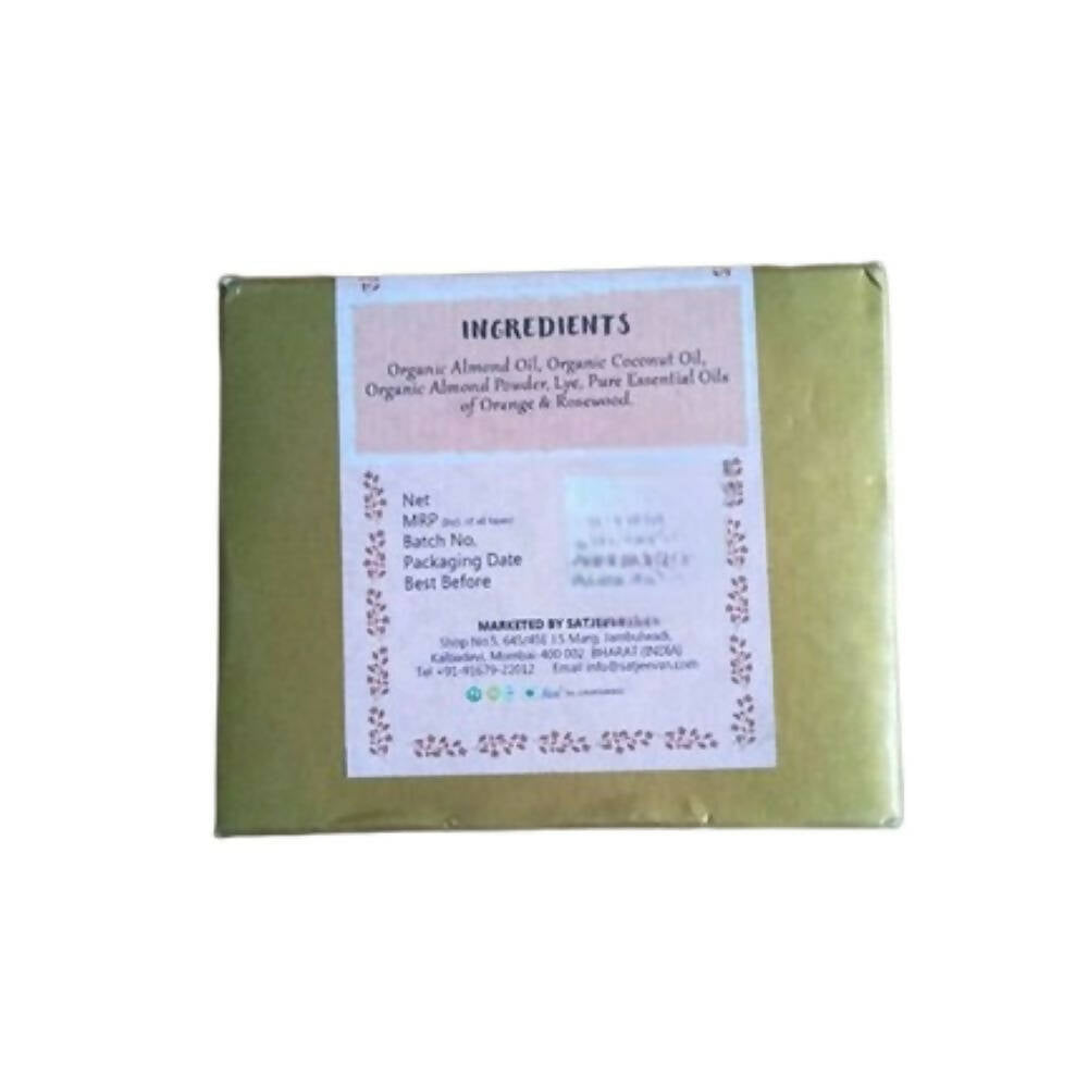 Satjeevan Organic Rose Almond Soap | Grocsy
