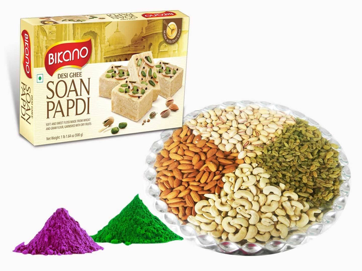 Bikanervala Dry Fruit With Soan Papdi Holi Gift | Grocsy
