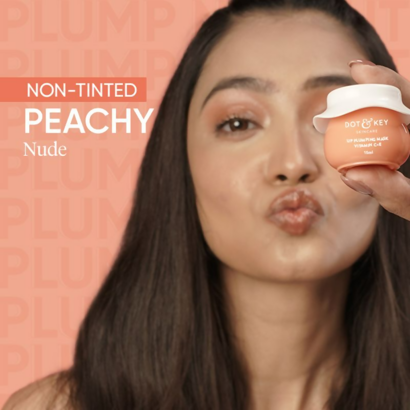 Dot & Key Vitamin C+E Peachy Nude Lip Plumping Mask- Blood Orange & Nectarine | Grocsy