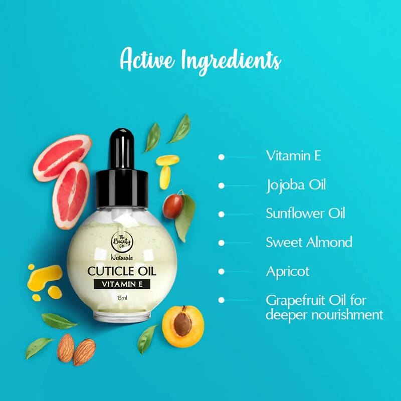 The Beauty Co. Vitamin E Cuticle Oil for Nails | Grocsy