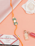 Designer kundan Rakhi - Ruby Raang | Grocsy