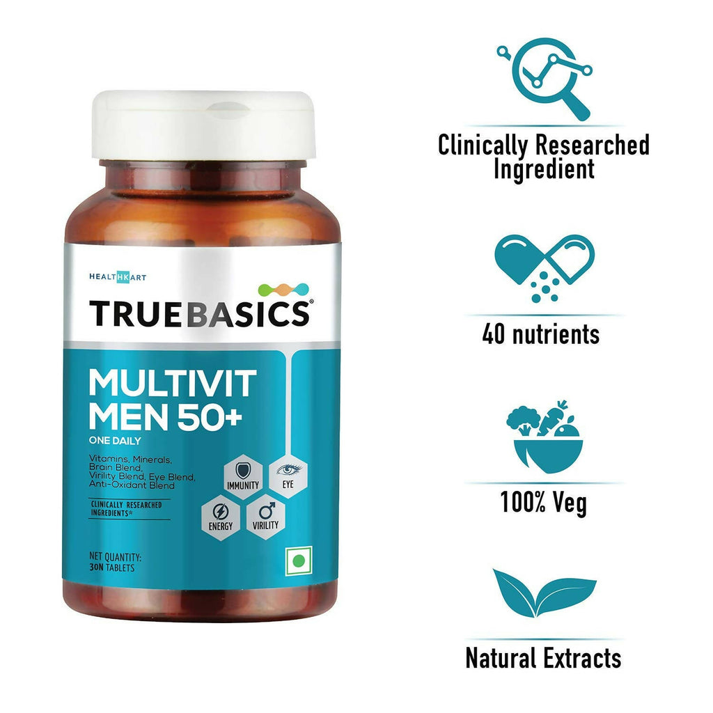 TrueBasics Multivit Men 50+ One Daily Tablets | Grocsy