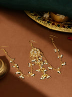 Ruby Raang Gold Flower Kundan Hair Jewelry | Grocsy