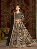 Anaita Black Embroidered Net Stitched Anarkali Suit | Grocsy