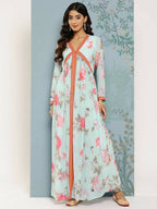 Ahalyaa Women's Traditional wear Kurta Set - Blue | Grocsy