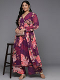 Ahalyaa Women's Traditional wear Kurta Set - Purple | Grocsy