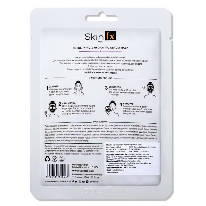 Skin Fx Detoxifying & Hydrating Serum Mask | Grocsy