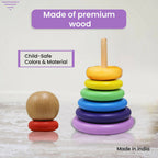 Matoyi Rainbow Colored Ring Stacker Toy For Kids | Grocsy