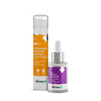 The Derma Co Radiance Combo - 10% Vitamin C Serum & 1% Hyaluronic Sunscreen Gel SPF 50 PA++++ | Grocsy