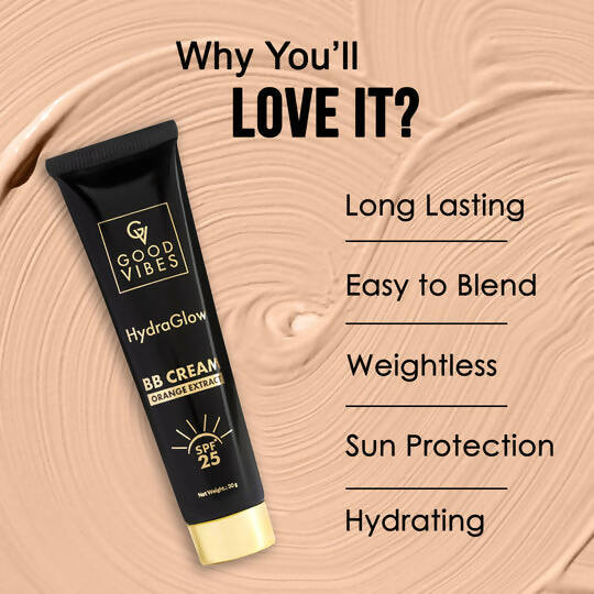 Good Vibes HydraGlow BB Cream SPF 25 with Orange Extract - Warm Ivory | Grocsy
